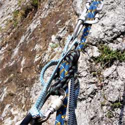 freno moschettone: nodo machard di sicurezza freno moschettone: nodo machard di sicurezza